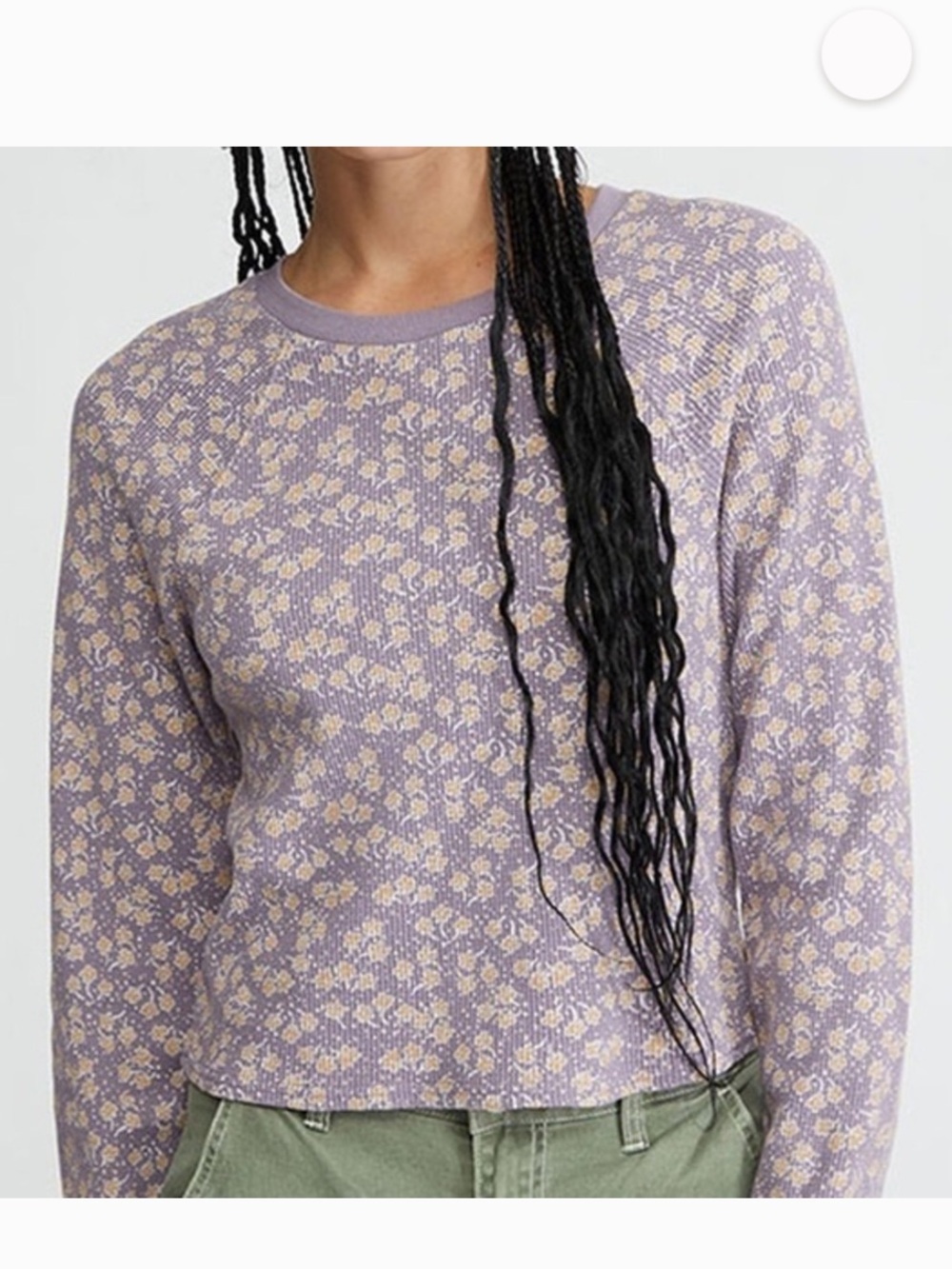 Pacsun Ditsy Floral Lilac Thermal Top